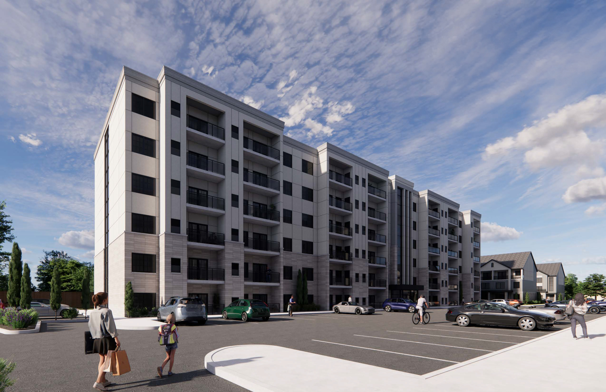 Architectural rendering of the Astoria South Windsor apartment building